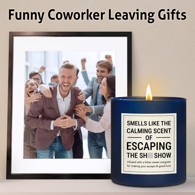 NewEleven Retirement Gifts  Farewell Gifts for Coworkers  Goodbye Gifts for Coworkers  New Beginnings Gifts for Women Men  Gifts for Coworkers Friends Work Bestie Boss Leader - 8 Oz Candle - Image 4